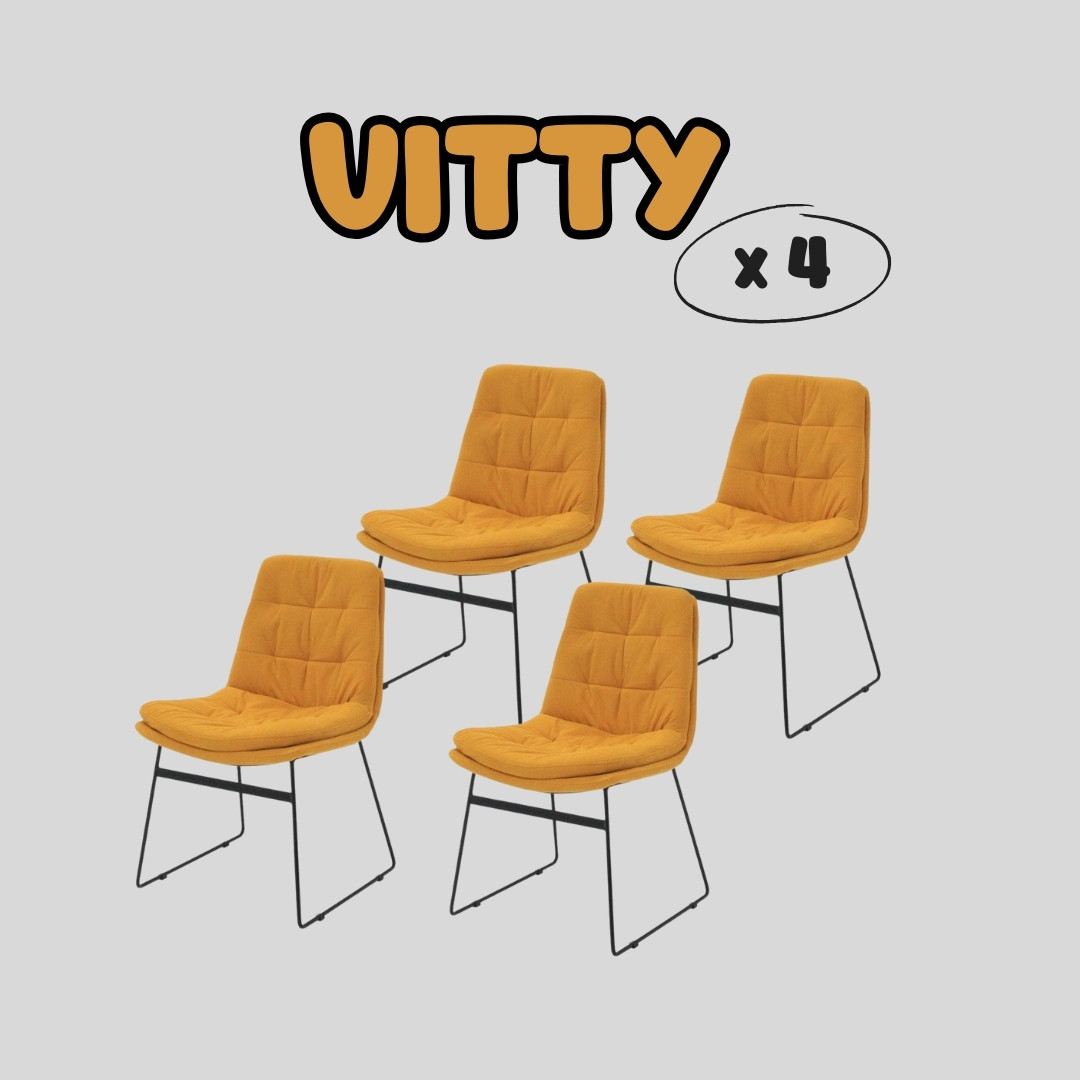 ชุดเก้าอี้ รุ่น VITTY สีเหลือง 08