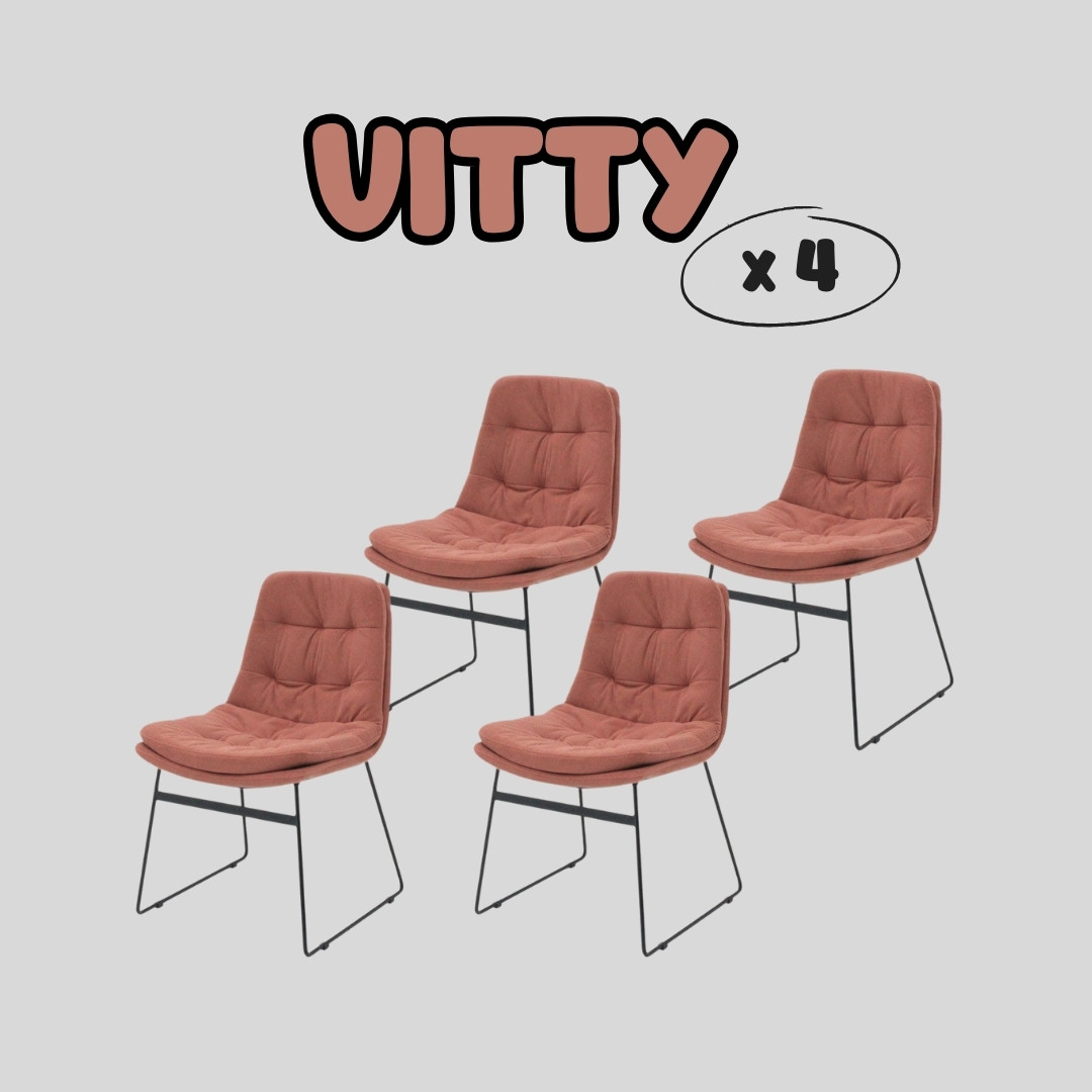 ชุดเก้าอี้ รุ่น VITTY สีชมพู 08