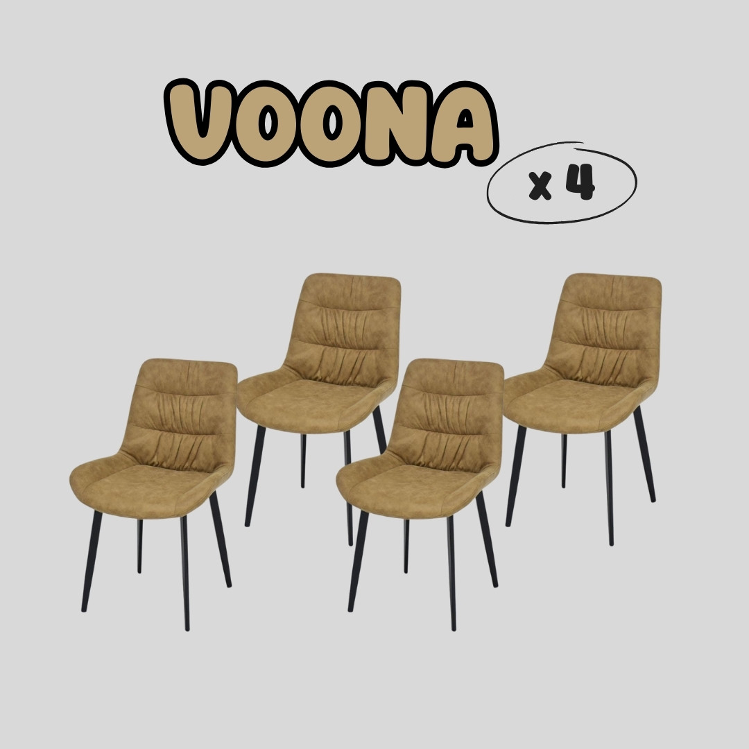 ชุดเก้าอี้ รุ่น VOONA สีน้ำตาล6
