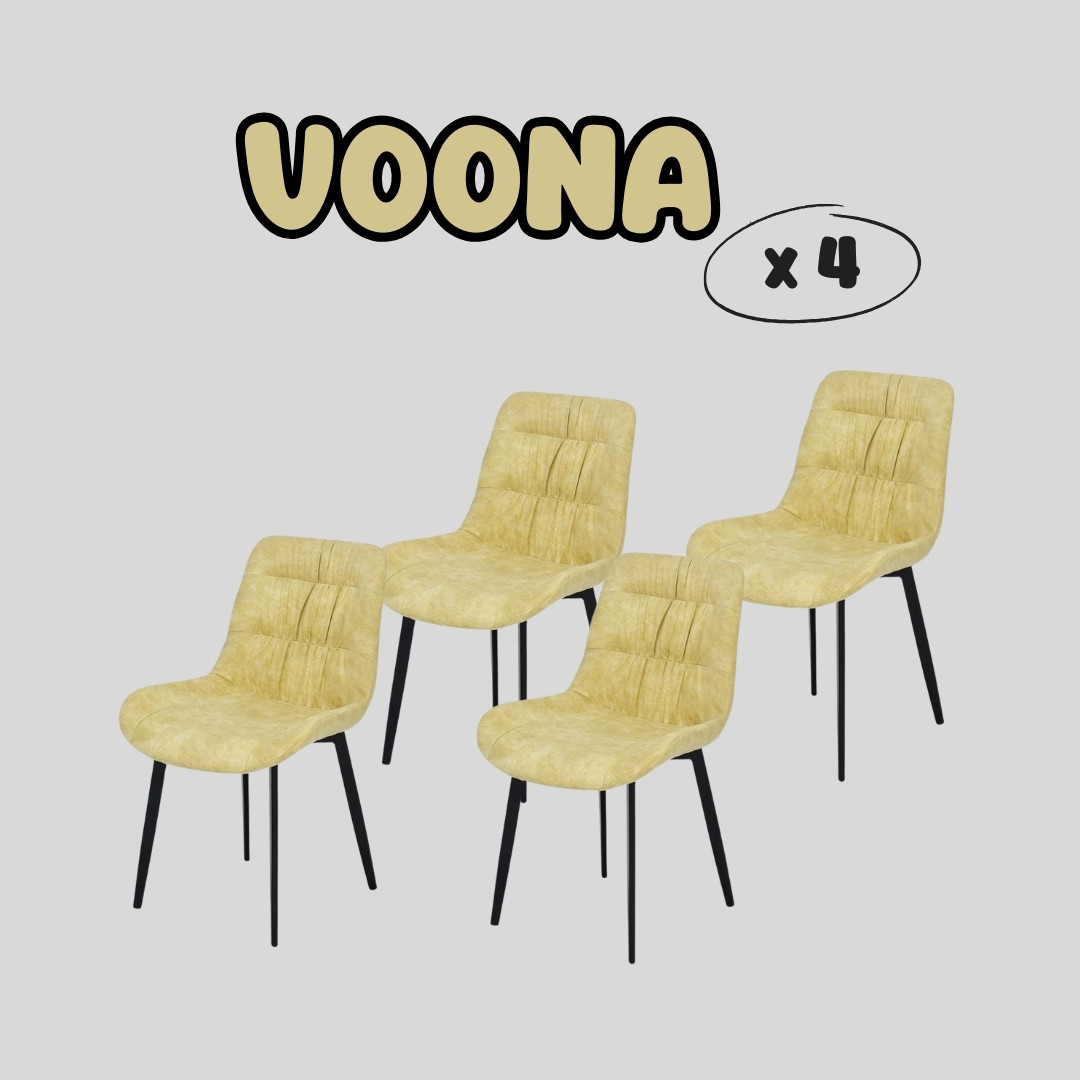 ชุดเก้าอี้ รุ่น VOONA สีครีม6
