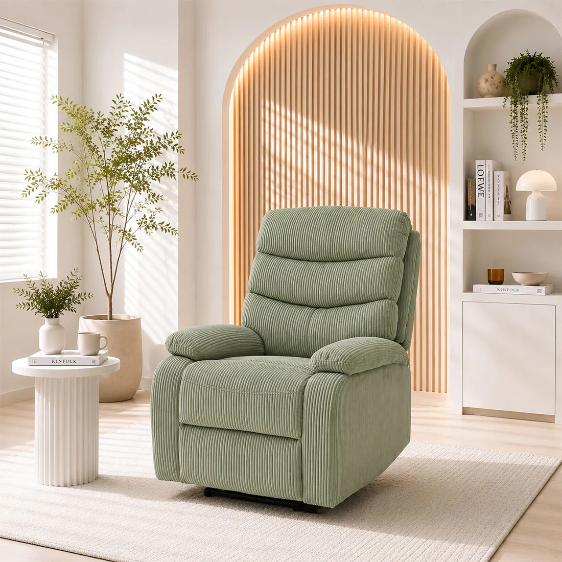 Recliner PLAY รุ่น KUMO/1S ผ้าสีเขียวเข้ม 04
