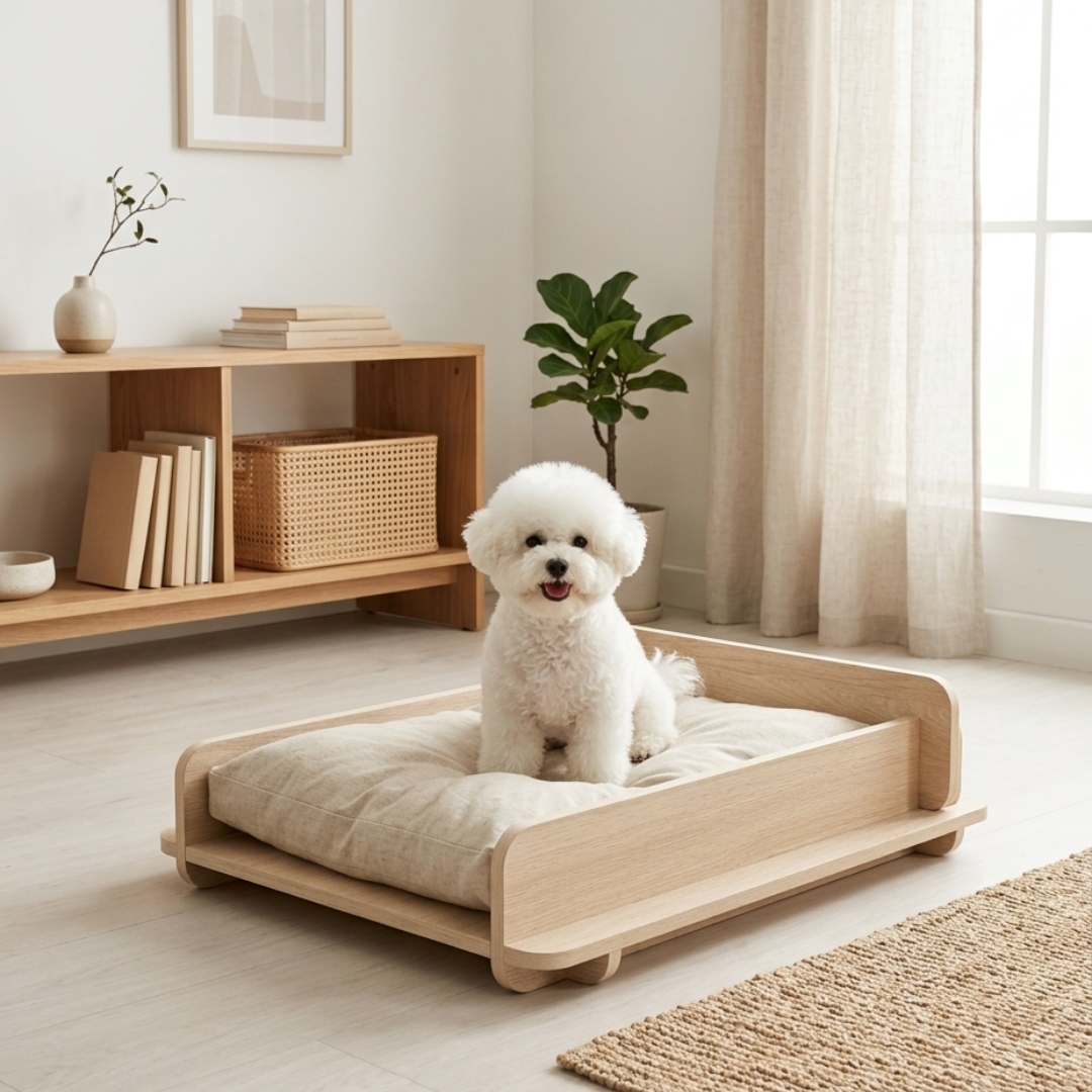 เตียงสัตว์เลี้ยง รุ่น GUFFY B-02 สีมิลค์โอ๊ค1