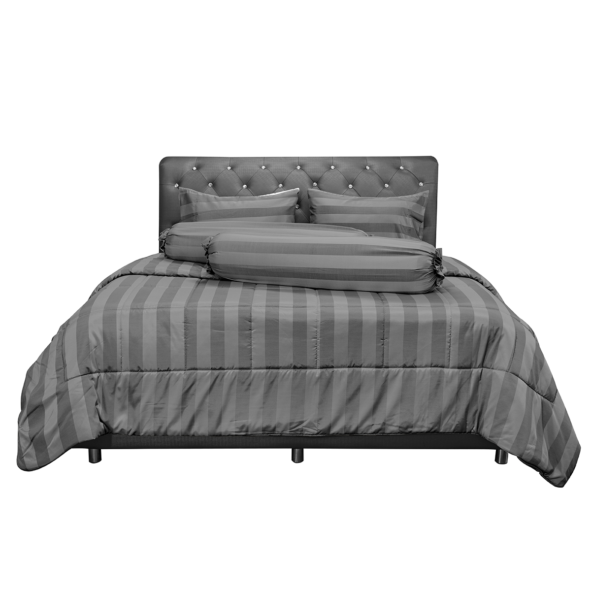 ชุดเครื่องนอน 6 ฟุต 6 ชิ้น PICASSO TENCEL™ JASMINE สี BLACK