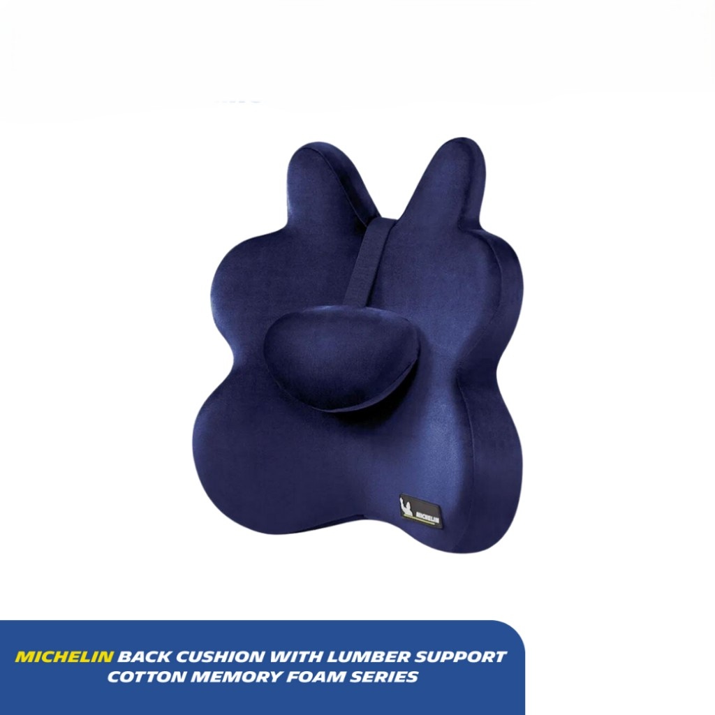 MICHELIN เบาะรองหลัง with Lumba รุ่น Cotton Memory - C0101-1 (Waist-Navy) 01