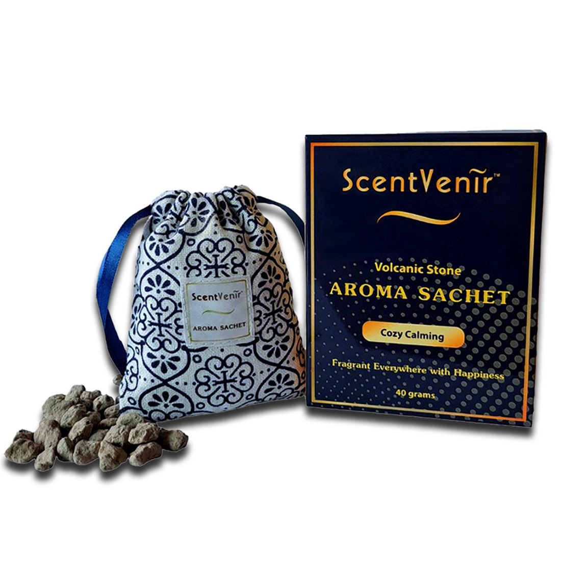 ScentVenir ถุงหอมปรับอากาศ กลิ่นโคซี่ คาล์มมิ่ง (Cozy Calming) หินหอมอโรม่า จาก หินภูเขาไฟ 40g