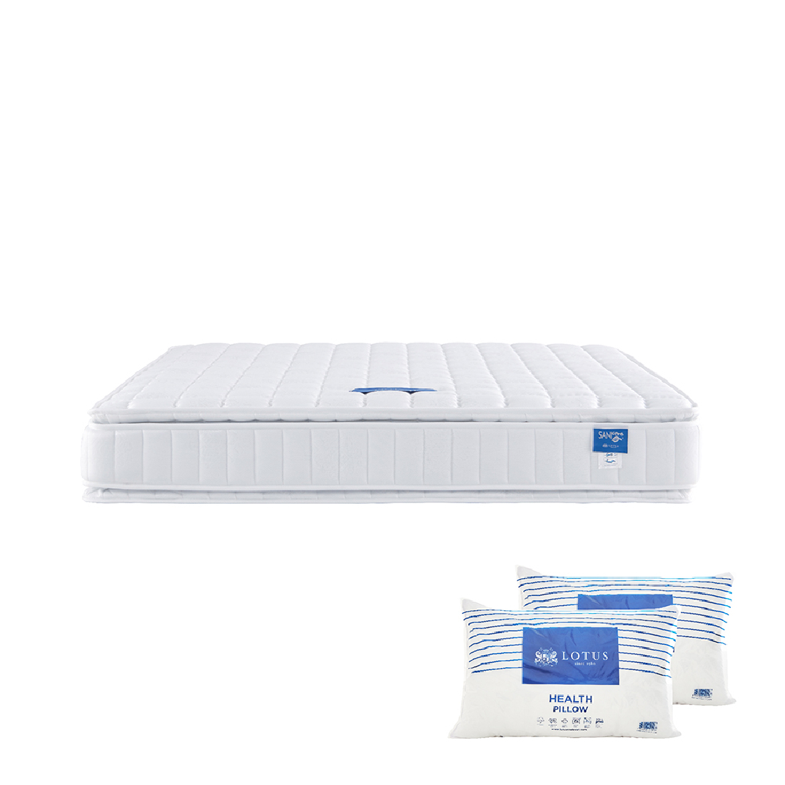 ที่นอน รุ่น PRECISE II WHITE ขนาด 6 ฟุต ฟรีหมอนหนุน 2 ใบ