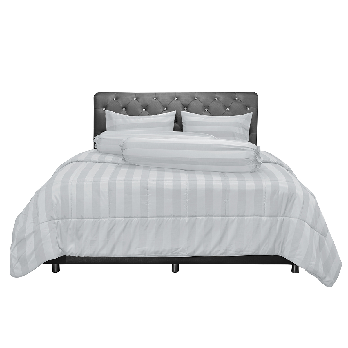 ชุดเครื่องนอน 6 ฟุต 6 ชิ้น PICASSO TENCEL™ JASMINE สี GREY
