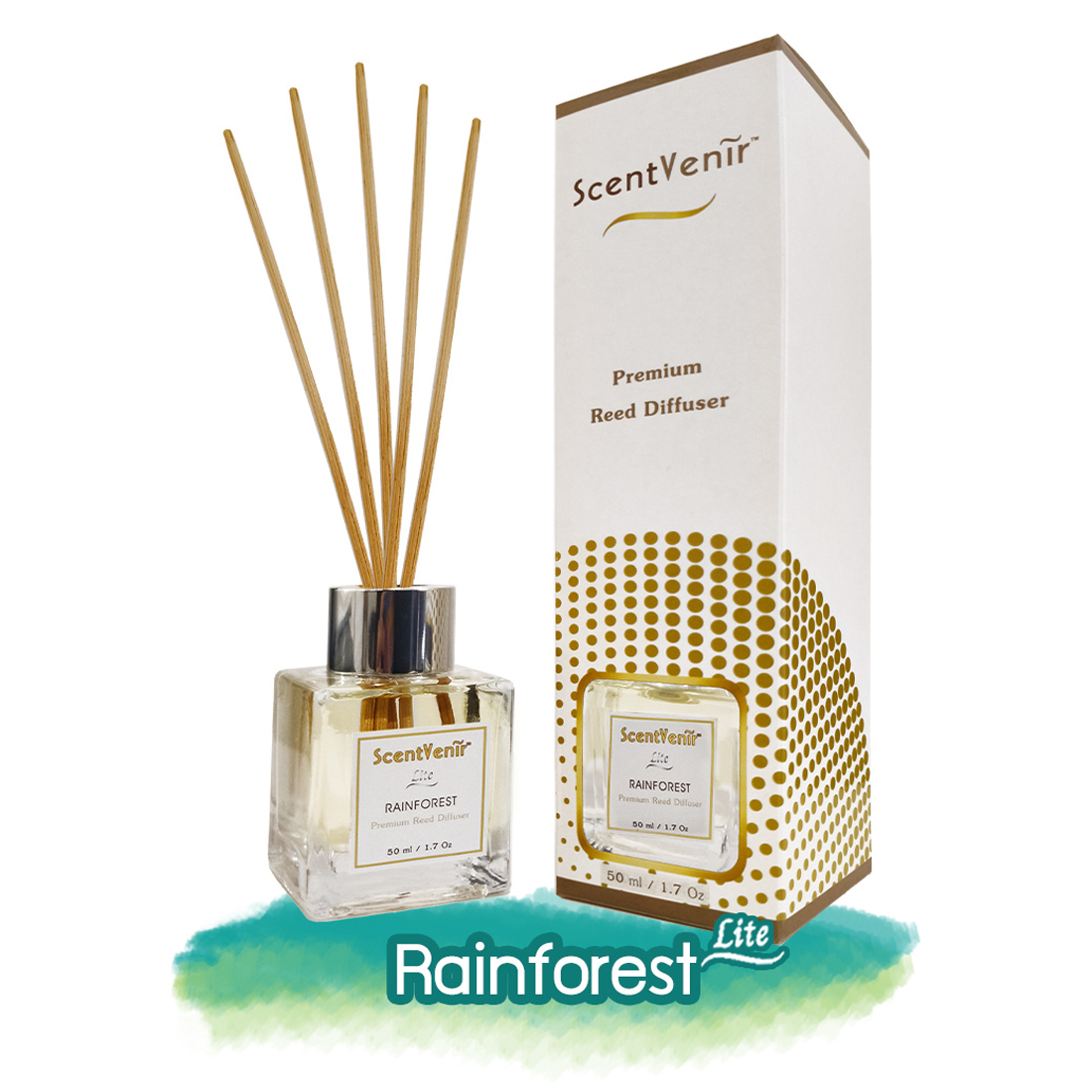 ScentVenir (Lite) ก้านหอม กระจายกลิ่น น้ำหอมปรับอากาศ กลิ่นเรน ฟอเรส สูตรไลท์ 50 ml.