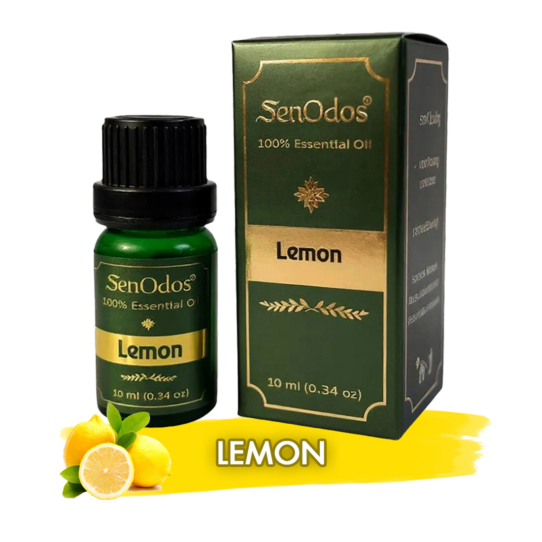 SenOdos  น้ำมันหอมระเหยแท้100% น้ำมันหอมปรับอากาศ อโรม่า กลิ่นเลม่อน (Lemon) 10 ml.