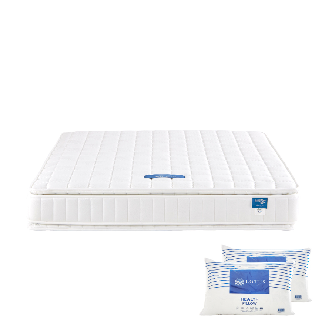 ที่นอน LOTUS รุ่น Precise II Plus White ขนาด 6 ฟุต แถมฟรีหมอนหนุน 2 ใบ