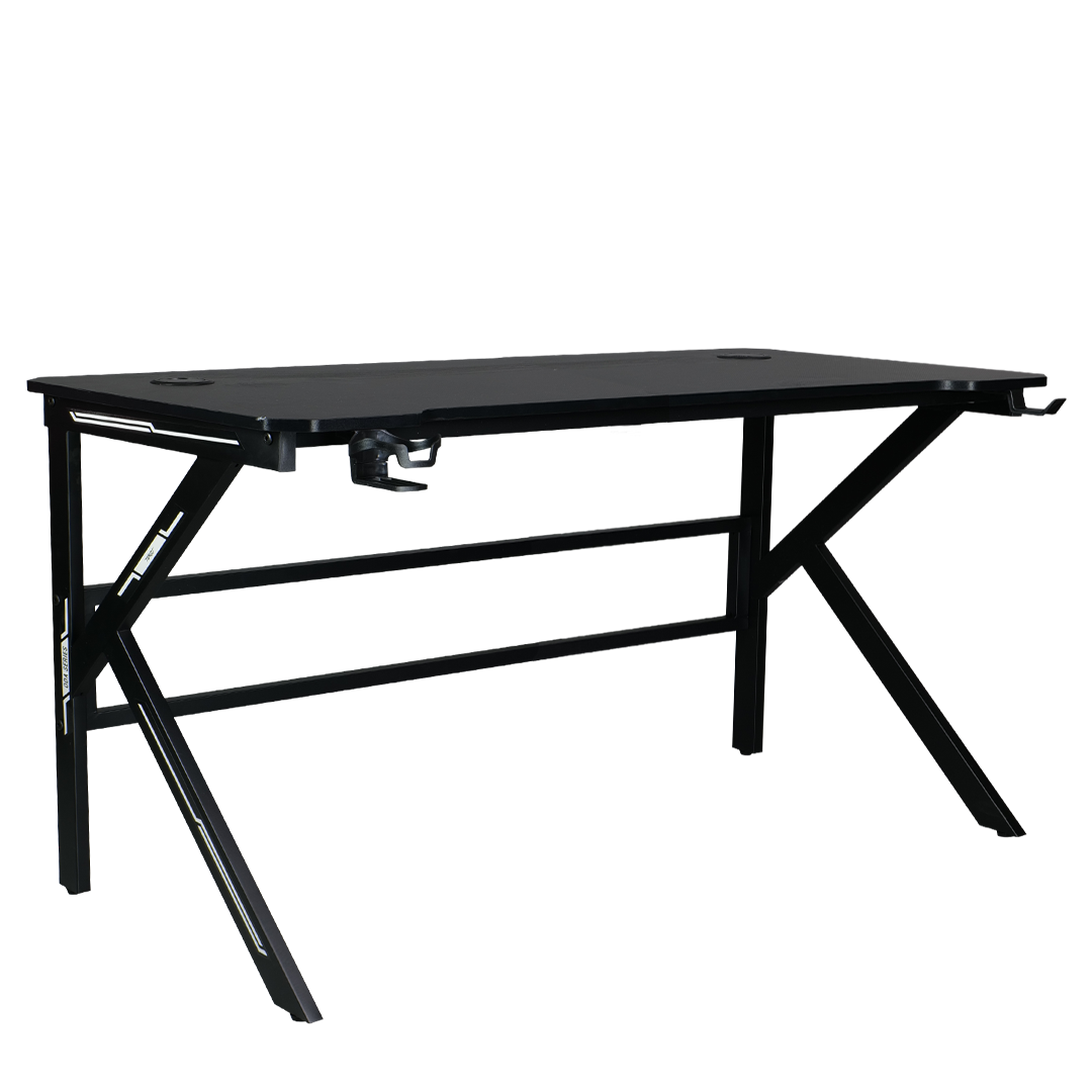 โต๊ะเกมมิ่ง ODA ALL Black White - 140cm-1