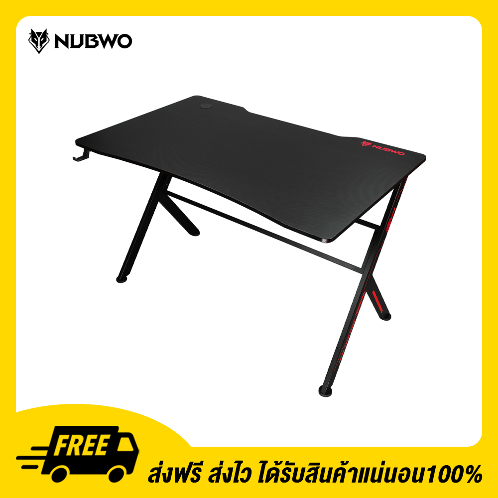 NUBWO โต๊ะเกมมิ่ง Table E-Sport Durable Gaming Desk Nubwo ND-600S Red 09