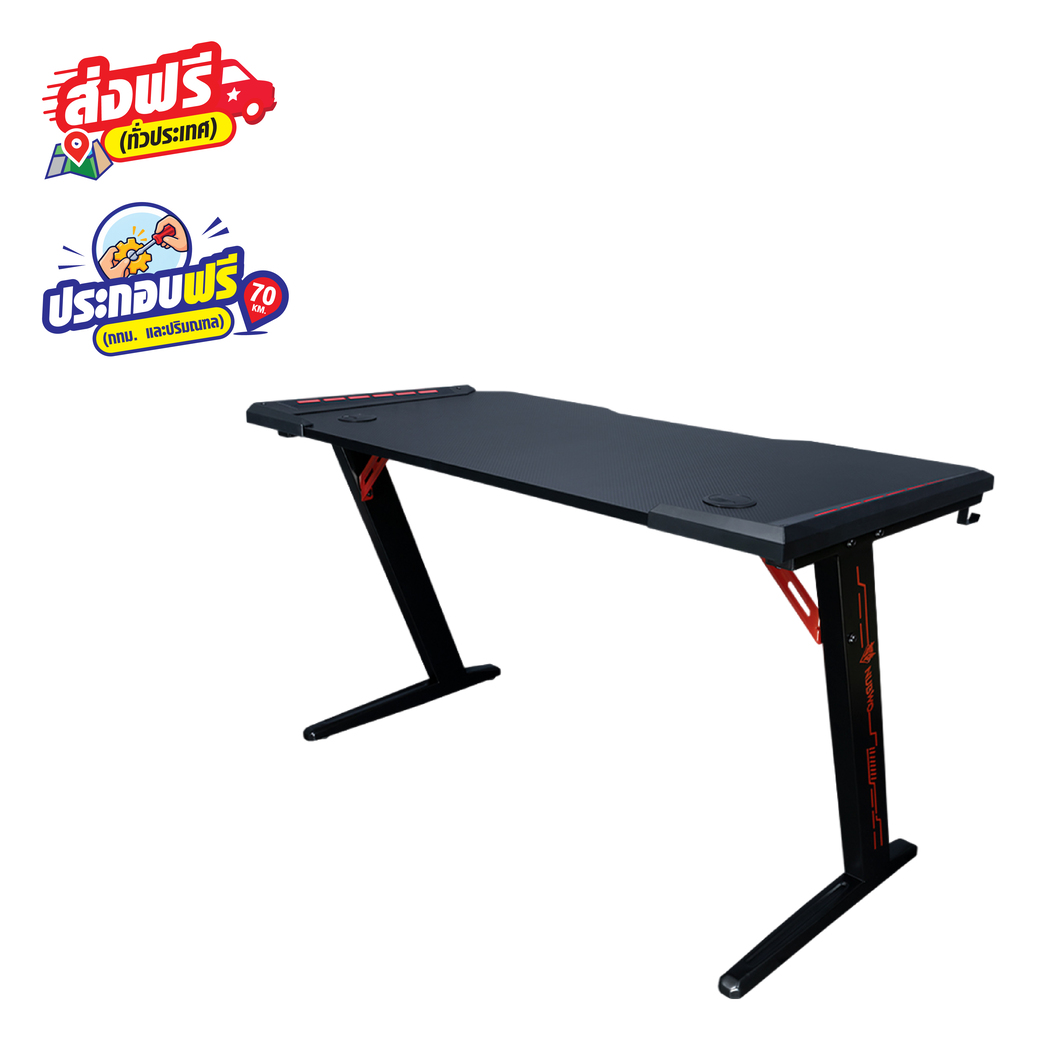 [ส่งฟรีแบบประกอบ] NUBWO Gaming Desk Nubwo ND-601 BLACK [ตจว.ส่งฟรีแบบกล่องไม่ประกอบ] 15