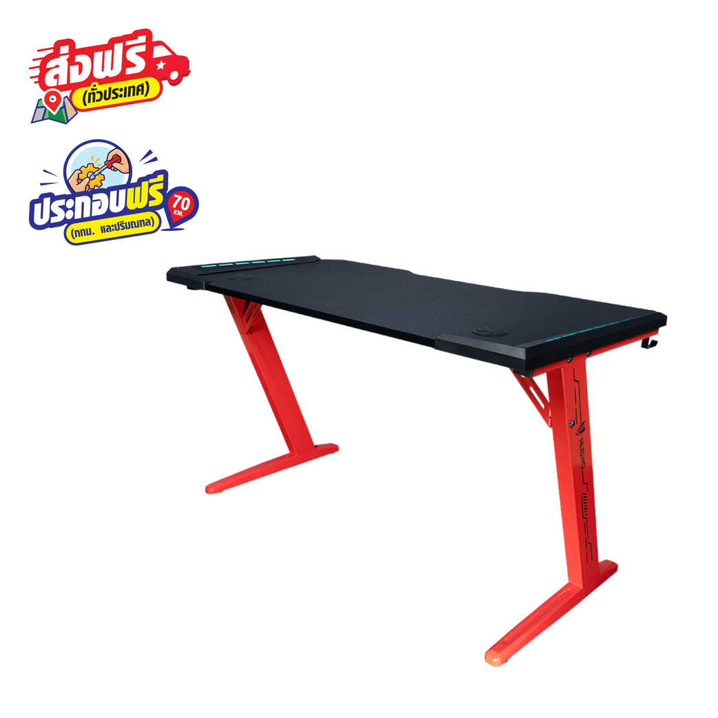 [ส่งฟรีแบบประกอบ] NUBWO Gaming Desk Nubwo ND-601 RED [ส่งฟรีแบบประกอบ] 13