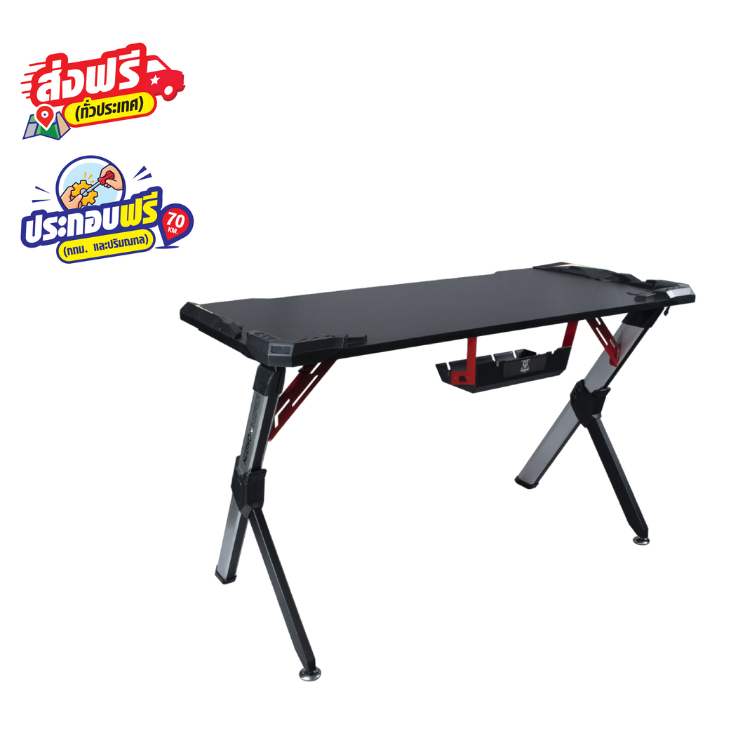 [ส่งฟรีแบบประกอบ] Nubwo X GAMING DESK รุ่น NXGD-800 RGB Spectrum Black [ตจว.ส่งฟรีแบบกล่องไม่ประกอบ] 06