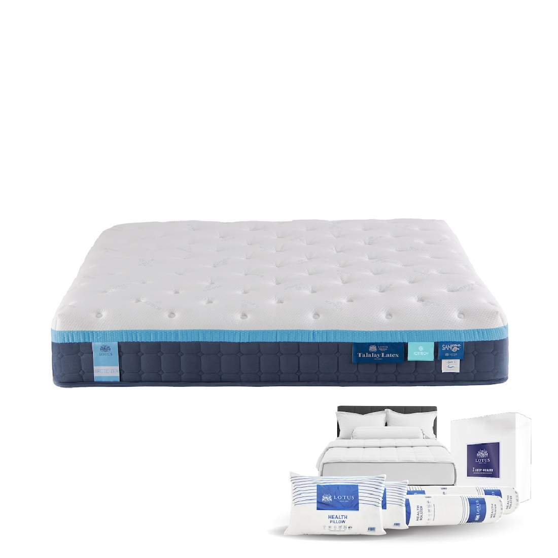 ที่นอน LOTUS รุ่น ARCTIC ZEN ขนาด 6 ฟุต แถมฟรีของสมนาคุณ 11 ชิ้น 12