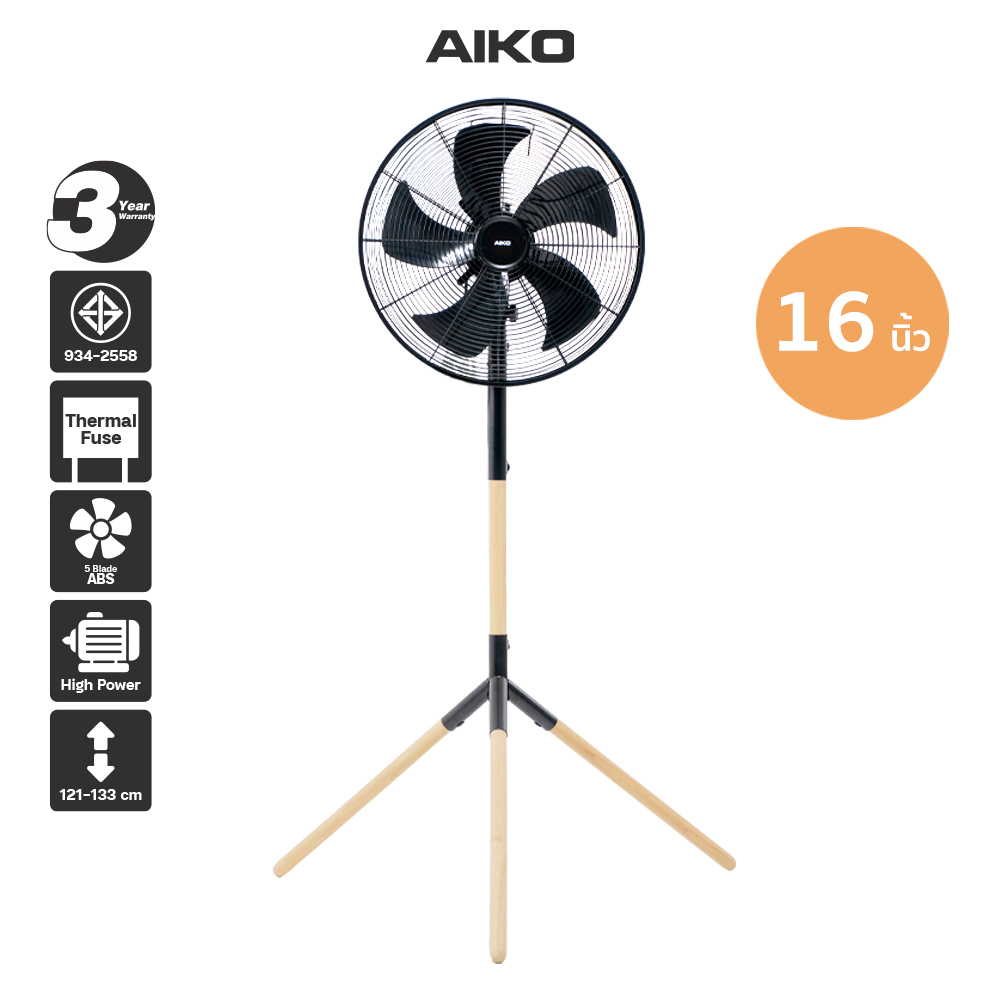 พัดลมตั้งพื้น AIKO  FD40ME 16นิ้ว สีดำ-1
