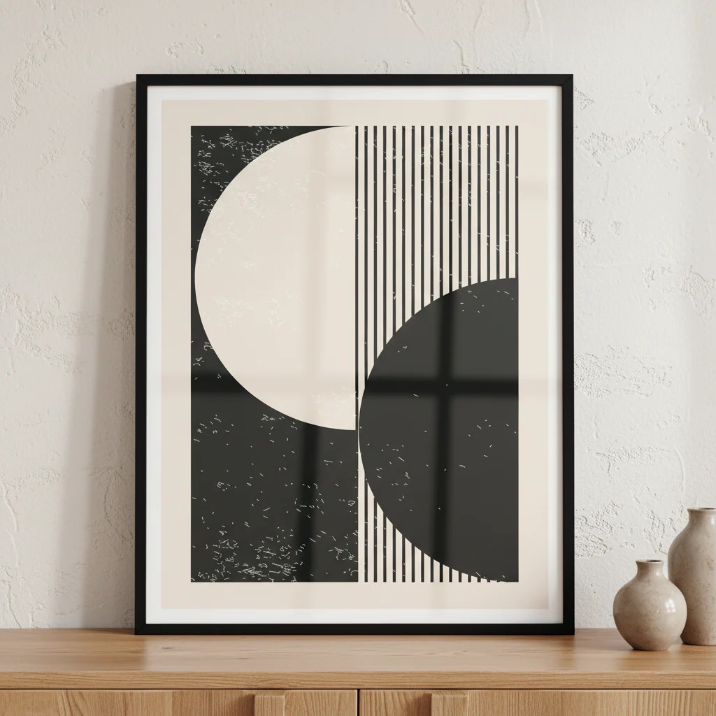 Pennello รูปภาพแต่งบ้านพร้อมกรอบ Basic Shapes ขนาด 60x75 ซม. 03