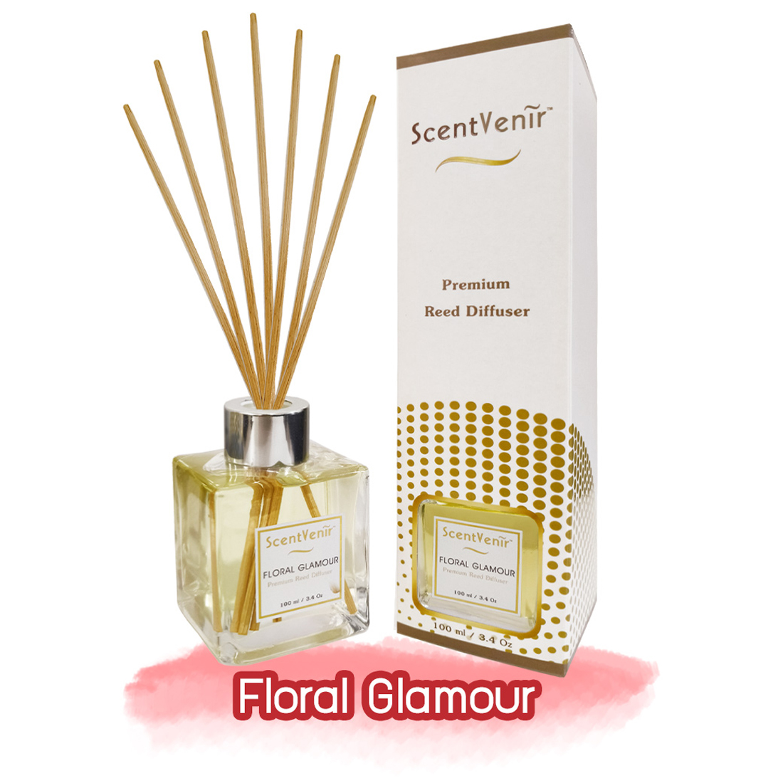 ScentVenir (Lite) ก้านหอม กระจายกลิ่น น้ำหอมปรับอากาศ กลิ่นฟลอรัล กลามัวร์ สูตรไลท์ 50 ml.