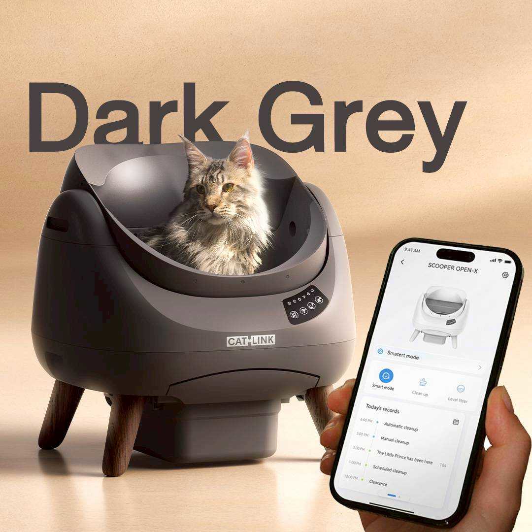 ห้องน้ำแมว Catlink รุ่น Open-X Dark Grey