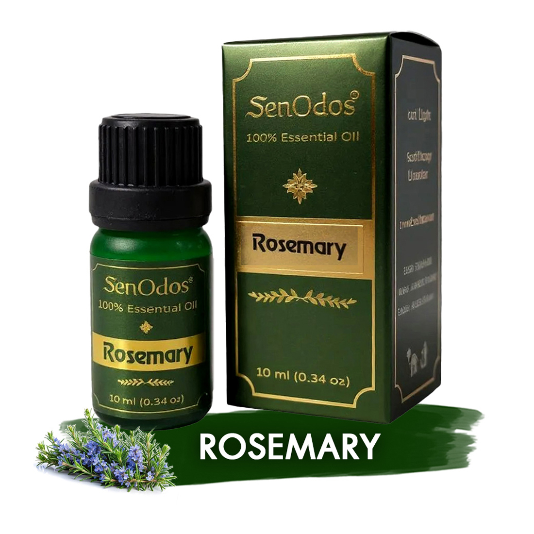 SenOdos น้ำมันหอมระเหยแท้100% น้ำมันหอมอโรม่า ปรับอากาศ  กลิ่นโรสแมรี่ (Rosemary) 10 ml.