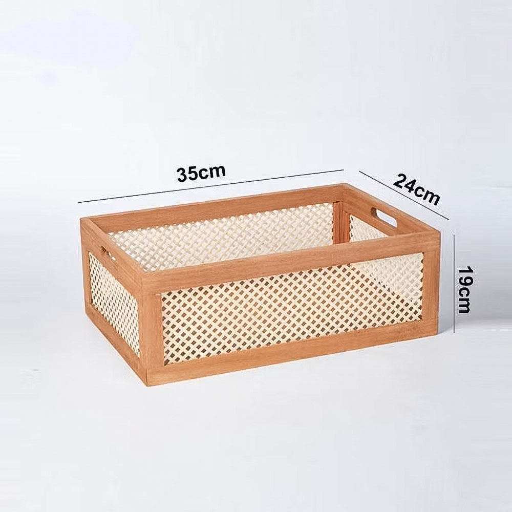 Storehaus ตะกร้าสาน DI0032 สีน้ำตาล ขนาด 35x24x19 ซม.-1