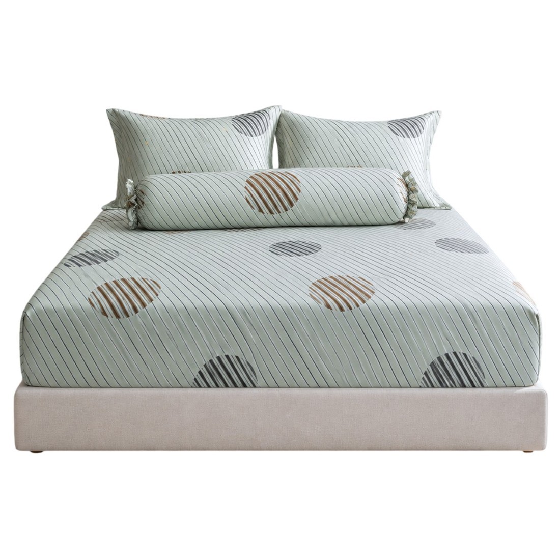 ชุดเครื่องนอน 3.5 ฟุต 4 ชิ้น รวมปลอกนวม FRILLOW TENCEL™ Lyocell : VIRIDESCENT-1