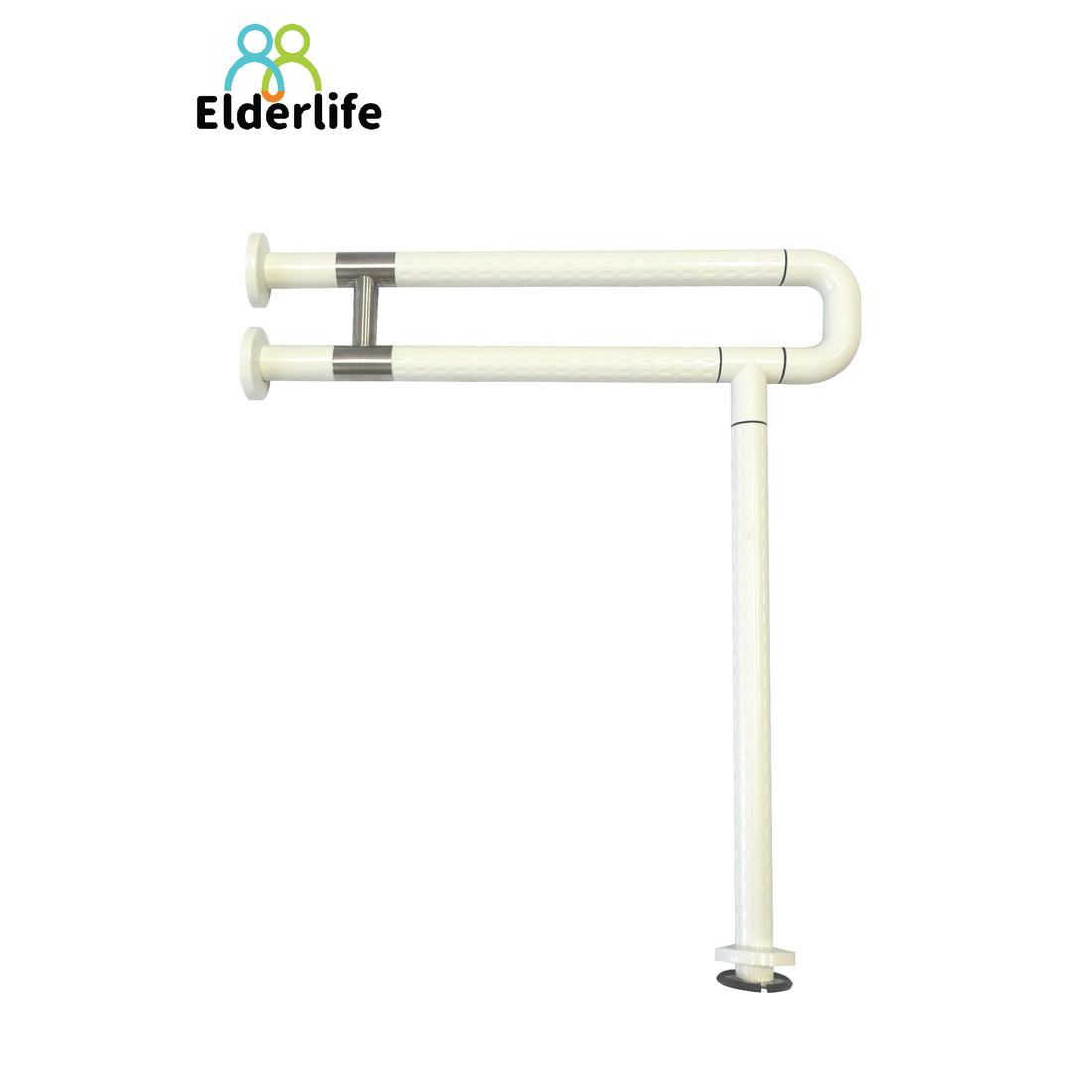 Elderlife ราวจับผู้สูงอายุ ราวจับกันลื่น รูปทรงตัว P สีขาว BH-041 05