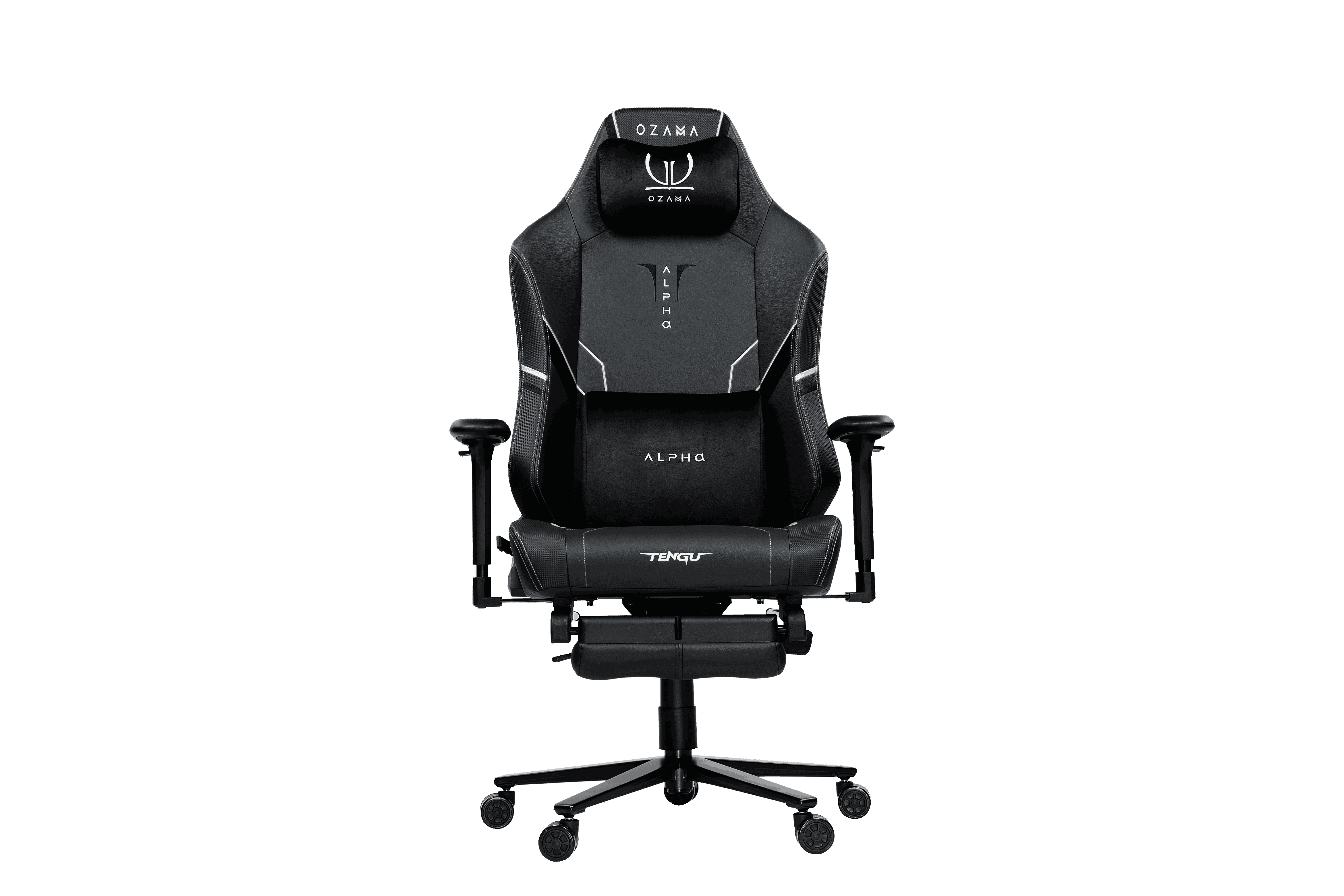 เก้าอี้เกมมิ่ง Ozama  Alpha Titan Black+Footrest 