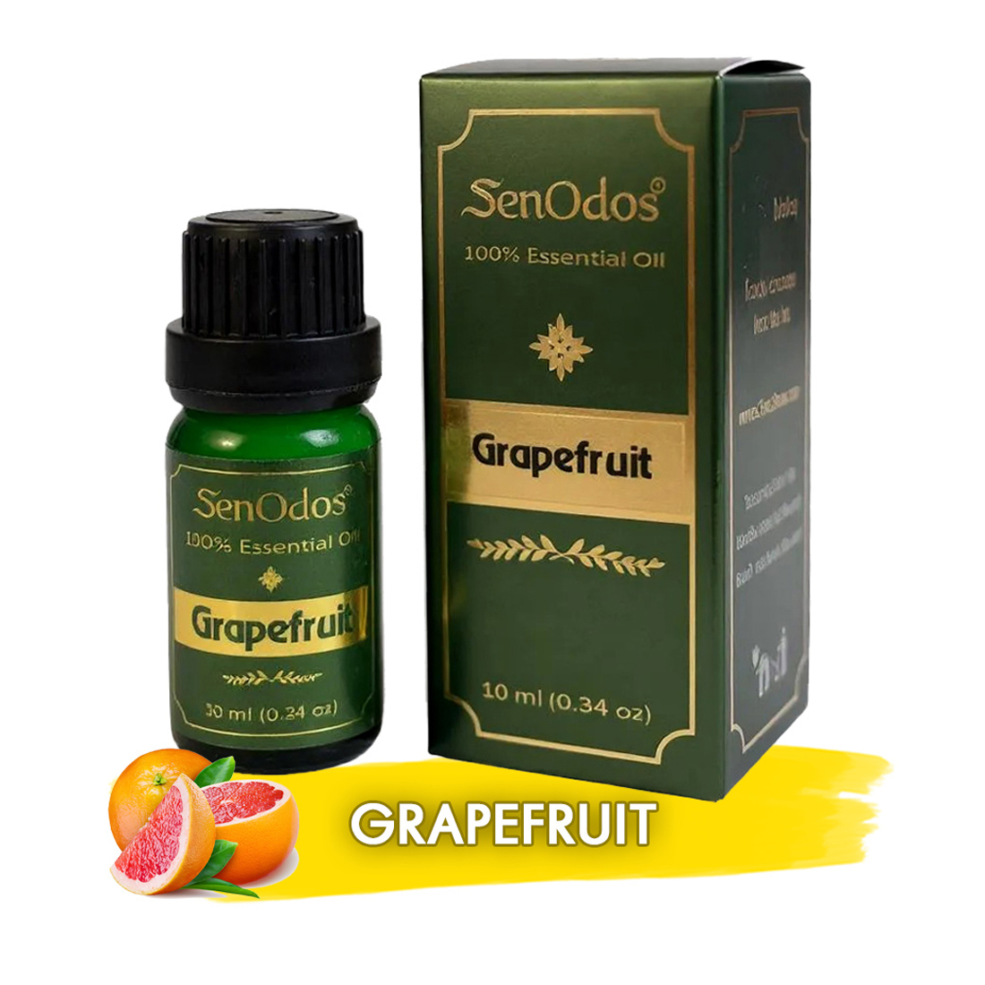 SenOdos น้ำมันหอมระเหยแท้100% น้ำมันหอมอโรม่า ปรับอากาศ   กลิ่นเกรปฟรุต (Grapefruit) 10 ml.