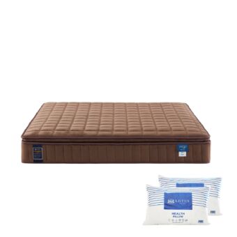 ที่นอน LOTUS รุ่น Precise II Plus Brown  ขนาด 5 ฟุต แถมฟรีหมอนหนุน 2 ใบ