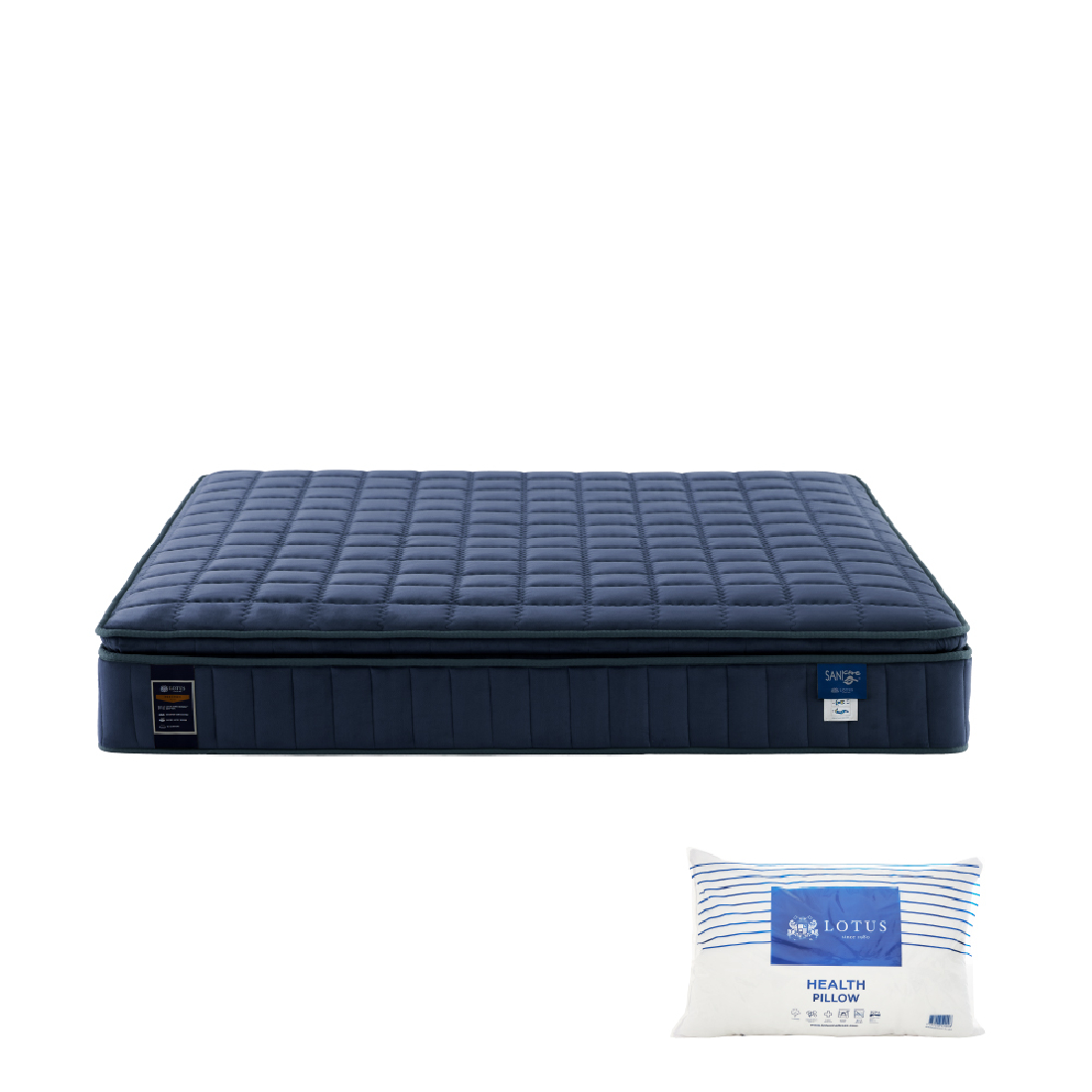 ที่นอน LOTUS รุ่น Precise II Plus Navy  ขนาด 3.5 ฟุต แถมฟรีหมอนหนุน 1 ใบ