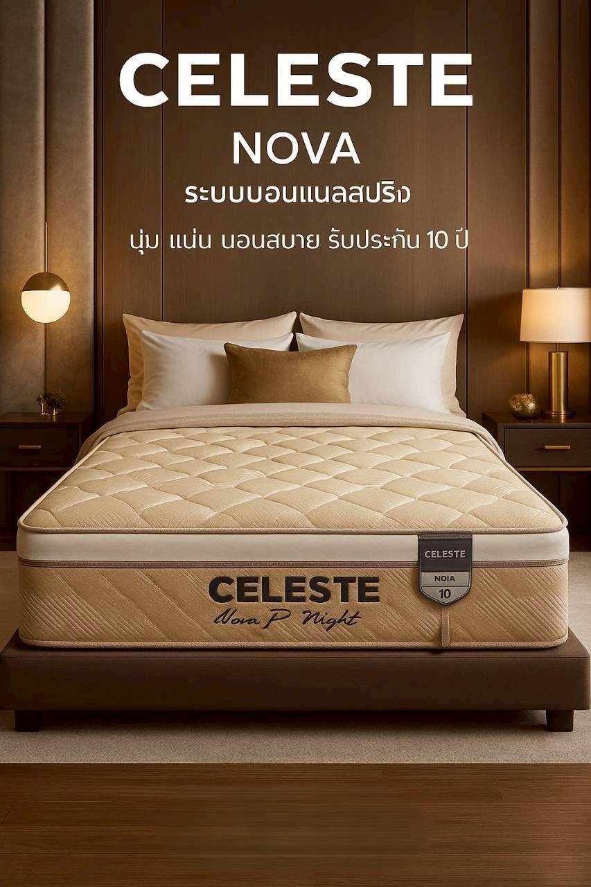 CELESE ที่นอนสปริงรุ่น NOVA ขนาด 3.5 ฟุต แถมพิเศษ 3 ชิ้น 02