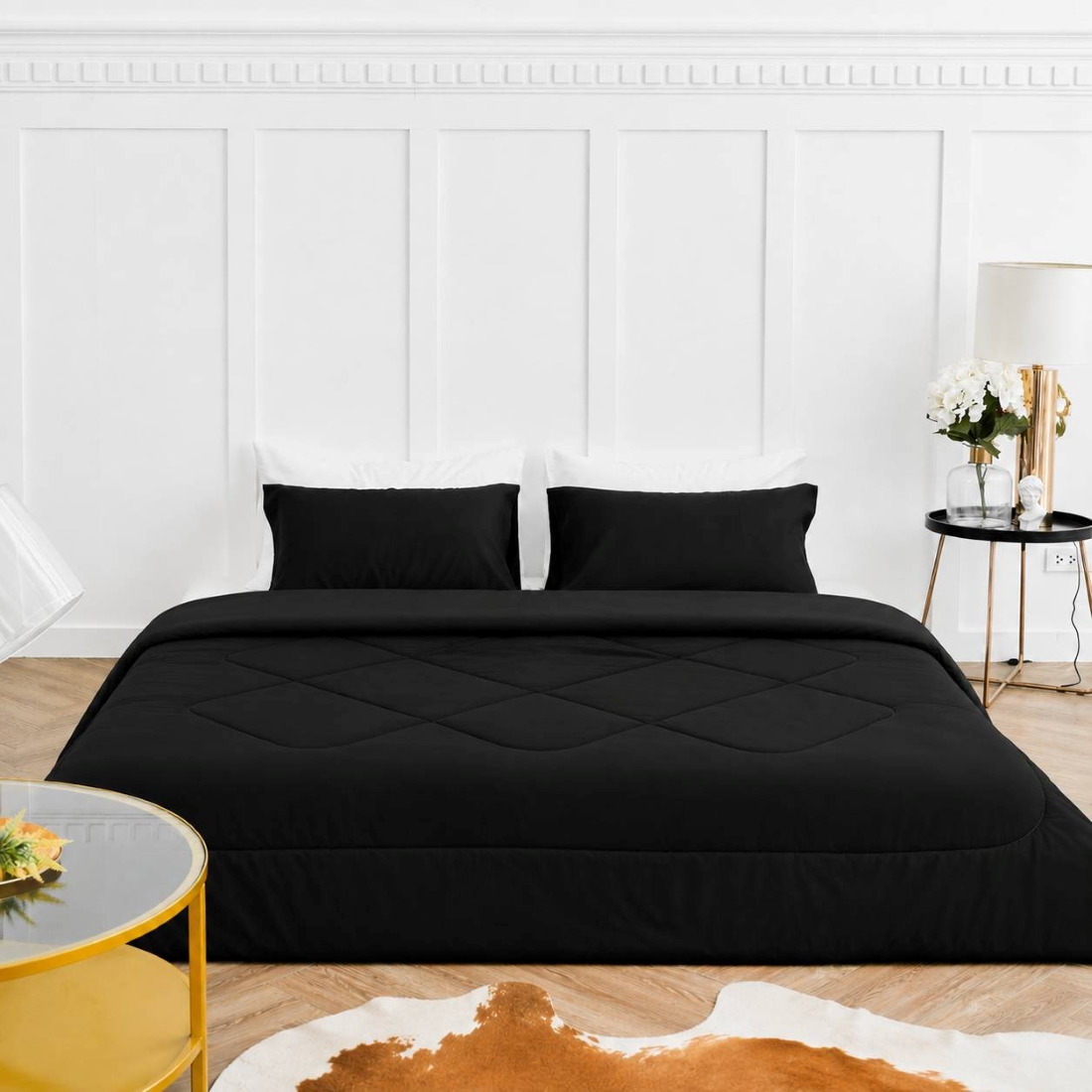 SANTA BEDDING ผ้านวม ขนาด 6 ฟุต สีดำ 08
