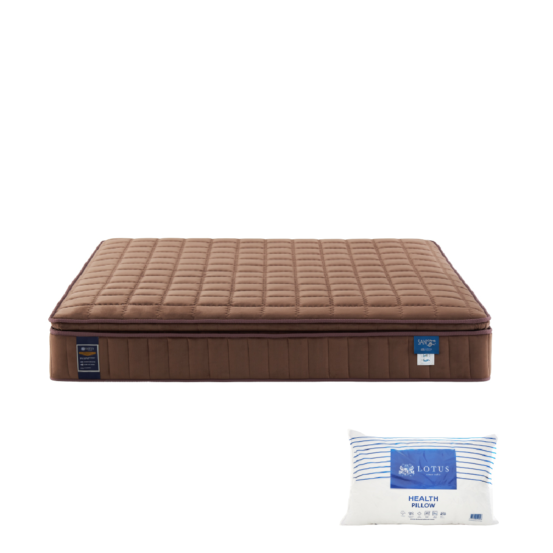 ที่นอน LOTUS รุ่น Precise II Plus Brown  ขนาด 3.5 ฟุต แถมฟรีหมอนหนุน 1 ใบ