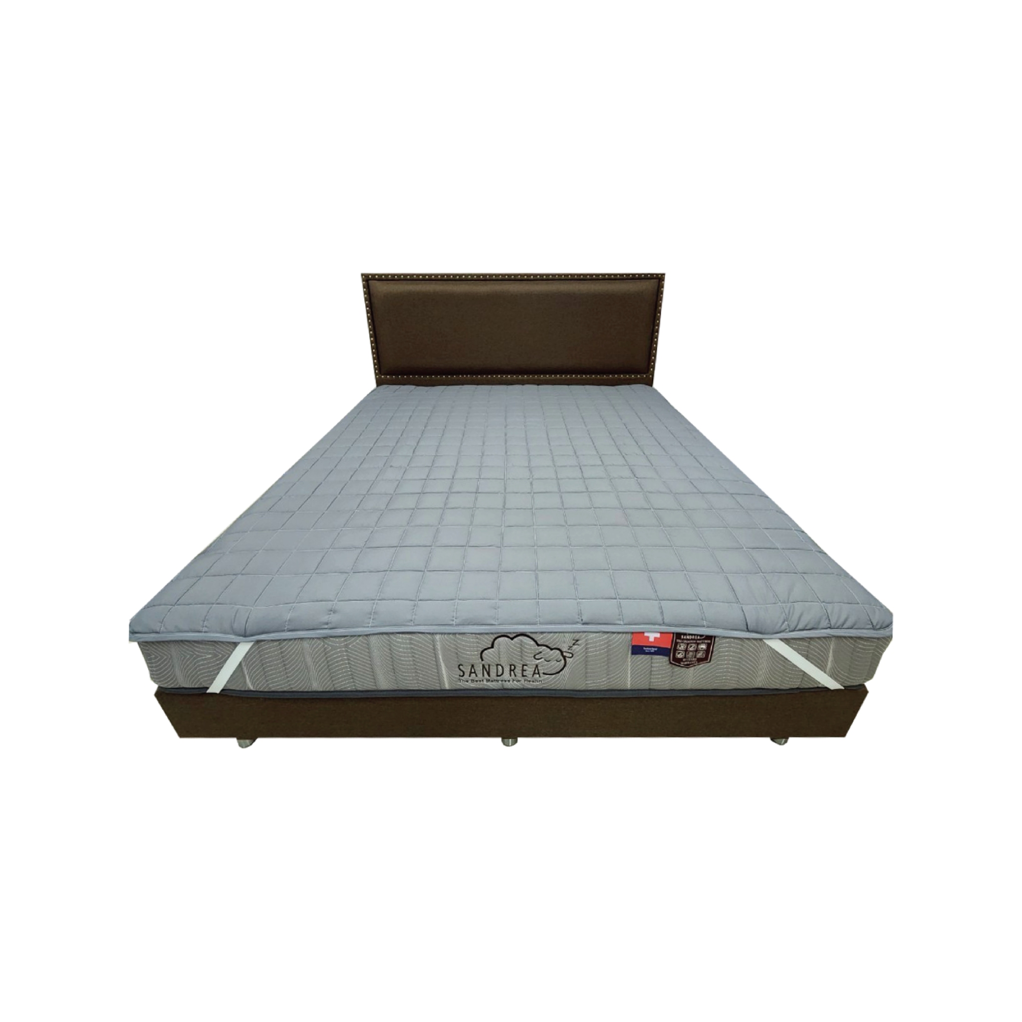 SANTA BEDDING ผ้ารองกันเปื้อน ยางรัดมุมสีเทา 5 ฟุต 02
