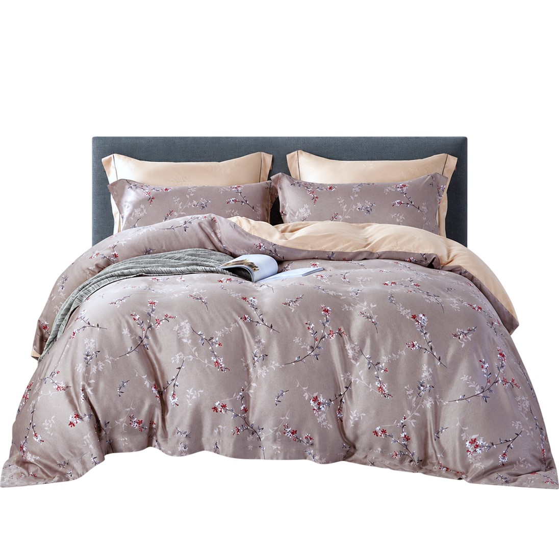 ชุดเครื่องนอน 3.5 ฟุต 4 ชิ้น รวมปลอกนวม FRILLOW TENCEL™ Lyocell : LADY FREESIA