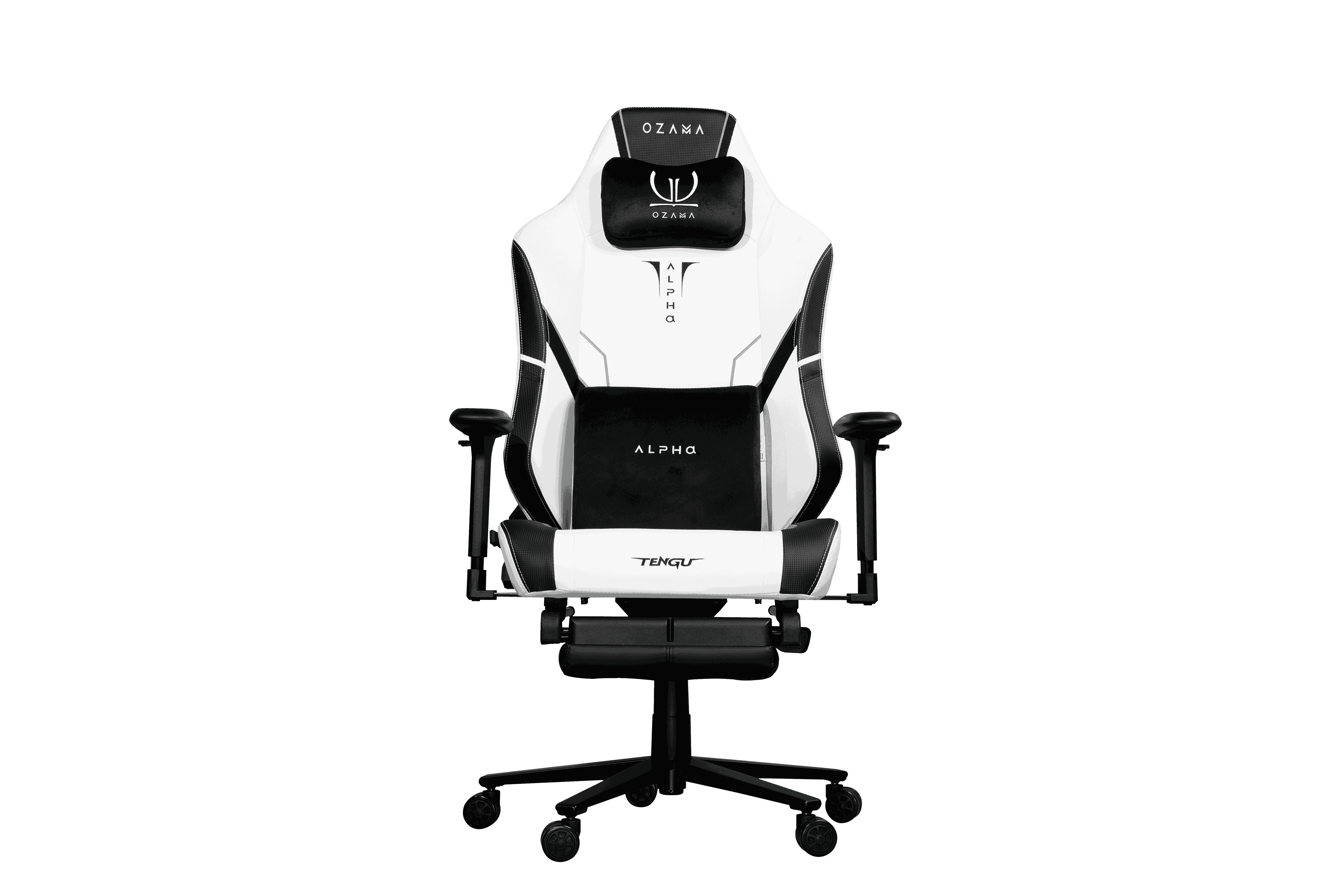เก้าอี้เกมมิ่ง Ozama  Alpha Titan White+Footrest
