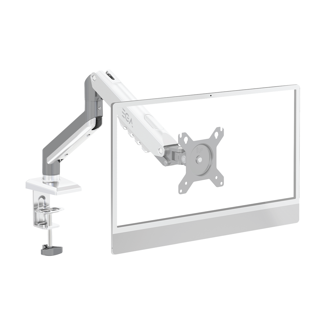 [ส่งฟรีทั่วประเทศ] EGA ขาตั้งจอแขนเดี่ยว Single Arm Gas Spring Monitor Mount รุ่น MA1 White
